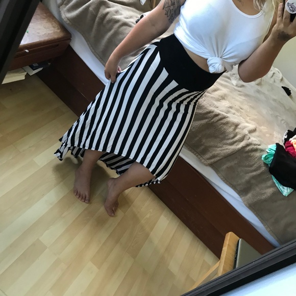 Wet Seal High low striped skirt - Picture 3 of 5